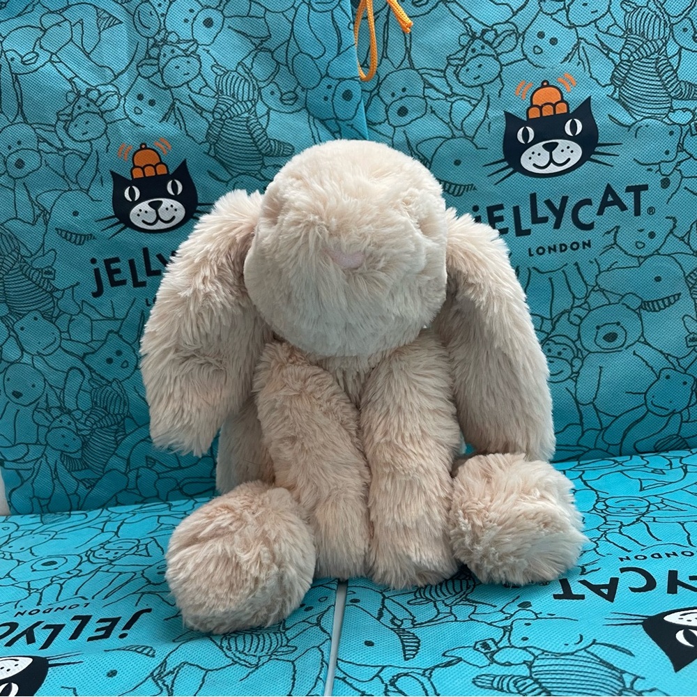 Jellycat I am Smudge Rabbit Bunny 15” Plush Stuffed Animal Light Beige - Picture 3 of 14